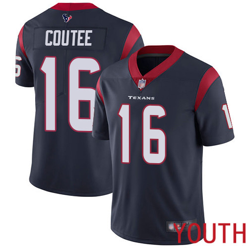 Houston Texans Limited Navy Blue Youth Keke Coutee Home Jersey NFL Football #16 Vapor Untouchable